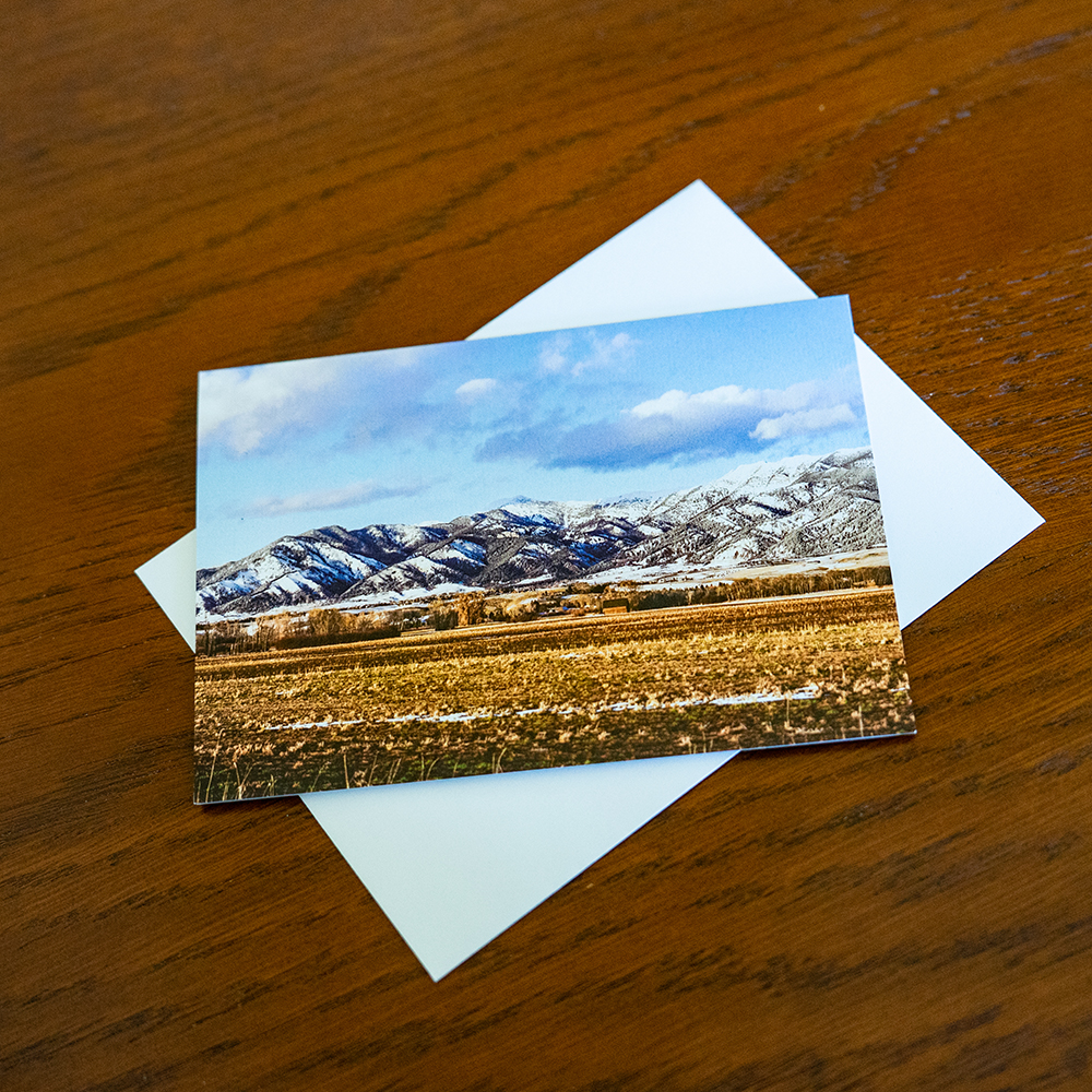 The Bridger Mountains, photo notecard
